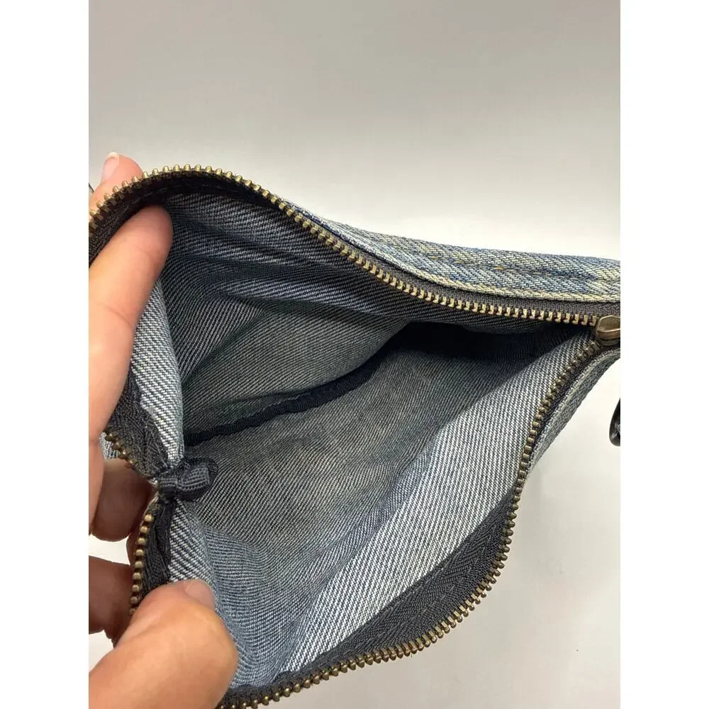 American Eagle x Lollapalooza Denim Bag Zip Pouch Makeup Travel Organizer